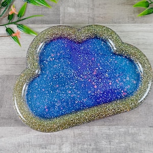 Large Cloud Resin Trinket Tray | Ring Dish | Kawaii Gift | Friendship Gift | Cute Things | Kawaii Aesthetic | Sky Decor | Colorful Decor